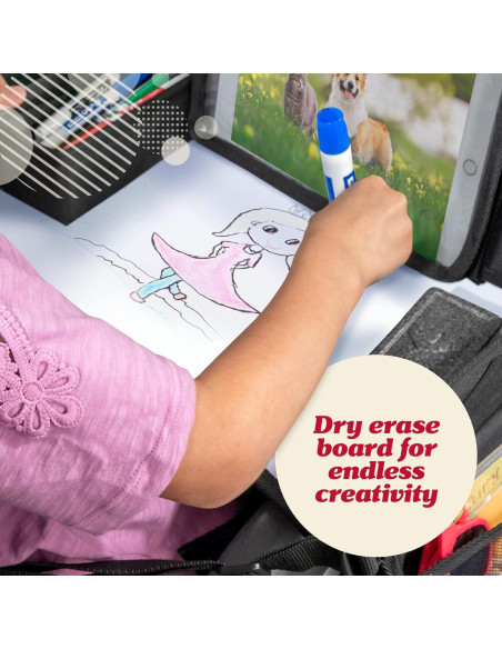 Bandeja de Viaje para Niños Lusso Gear - Organizador Auto Negro