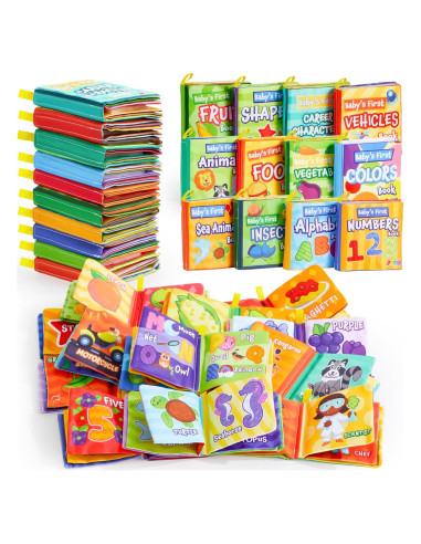 Libros de Baño Joyin 12 Pcs Tela Suave y No Tóxicos
