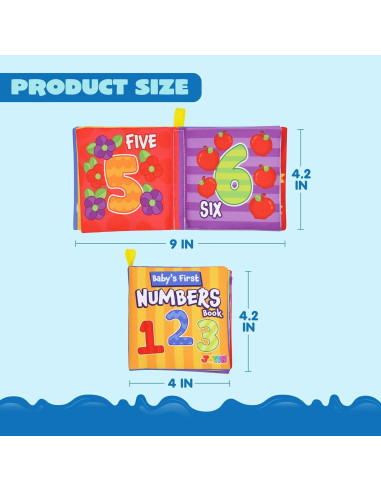 Libros de Baño Joyin 12 Pcs Tela Suave y No Tóxicos