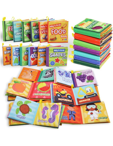 Libros de Baño Joyin 12 Pcs Tela Suave y No Tóxicos