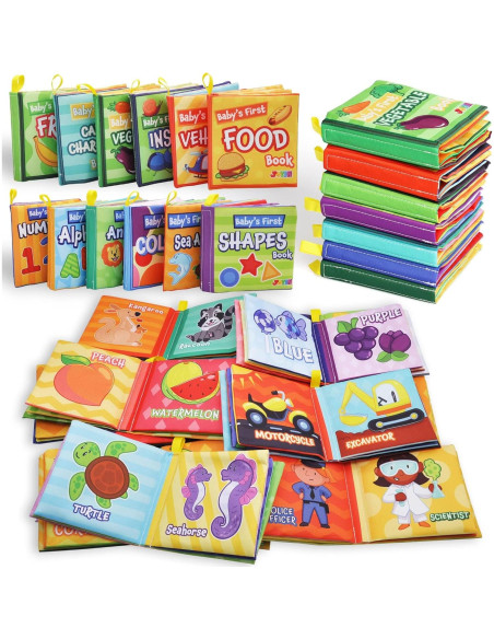 Libros de Baño Joyin 12 Pcs Tela Suave y No Tóxicos