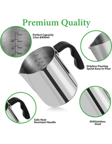 Kit de Fabricación de Velas SAEUYVB 2kg con Derretidor y Cera Soja