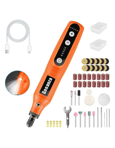Gonanza Mini Kit Herramienta Rotativa Inalámbrica 62 Accesorios