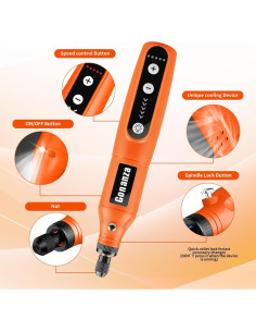 Gonanza Mini Kit Herramienta Rotativa Inalámbrica 62 Accesorios 2