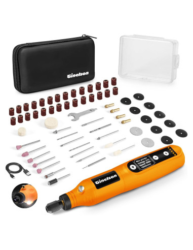 Herramienta Rotativa Inalámbrica GINELSON 3.7V 5 Velocidades 70 Accesorios