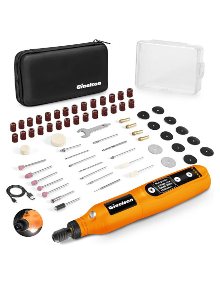 Herramienta Rotativa Inalámbrica GINELSON 3.7V 5 Velocidades 70 Accesorios