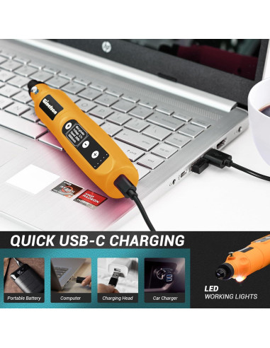 Herramienta Rotativa Inalámbrica GINELSON 3.7V 5 Velocidades 70 Accesorios