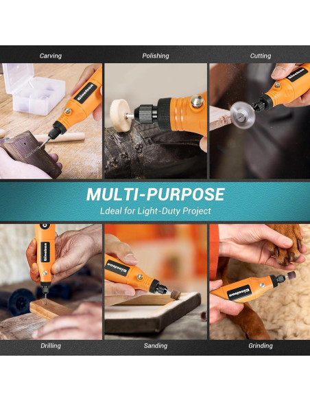 Herramienta Rotativa Inalámbrica GINELSON 3.7V 5 Velocidades 70 Accesorios