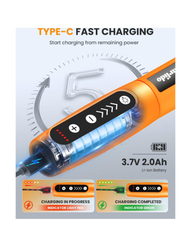 Kit de Herramienta Rotativa Inalámbrica Tarlido 3.7V 18000RPM