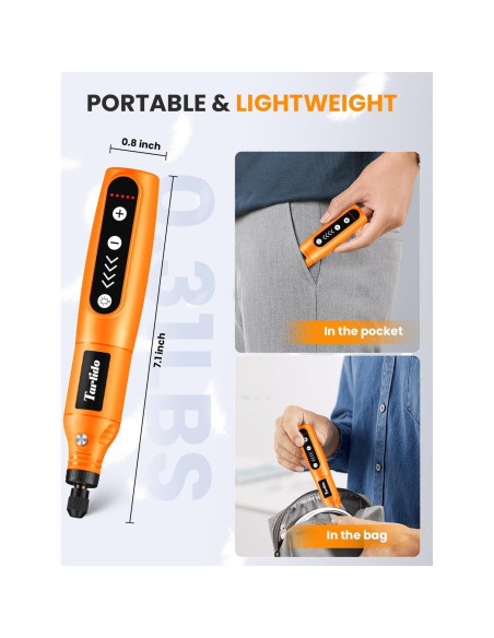 Kit de Herramienta Rotativa Inalámbrica Tarlido 3.7V 18000RPM