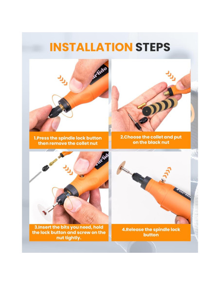 Kit de Herramienta Rotativa Inalámbrica Tarlido 3.7V 18000RPM