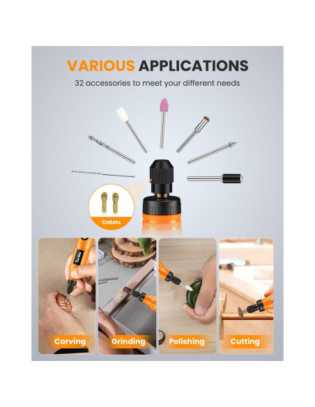 Kit de Herramienta Rotativa Inalámbrica Tarlido 3.7V 18000RPM