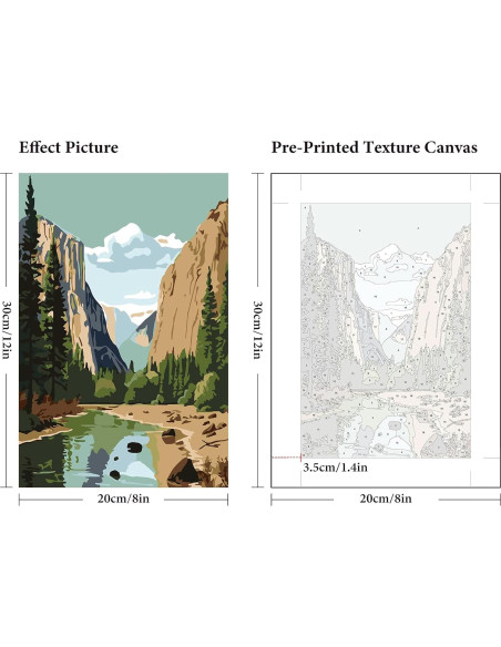 Kit de Pintura por Números Fountor 6 Paquetes Parque Nacional 30.48x20.32 cm