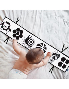 Libro Suave en Blanco y Negro KaPing para Bebés - 12 Patrones 2