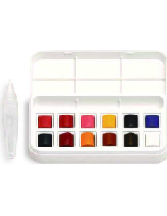 Acuarelas Winsor & Newton Cotman 12 Colores con Pincel 2