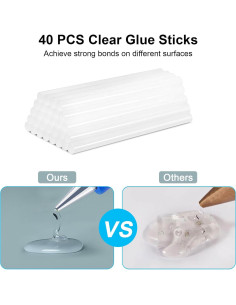 Kit de Pistola de Pegamento Caliente Bjabtan 20W con 40 Barras 2