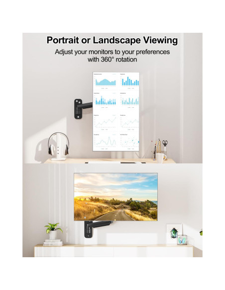 Soporte de Pared MOUNT PRO para Monitor 13-32" Negro