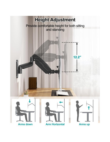 Soporte de Pared MOUNT PRO para Monitor 13-32" Negro