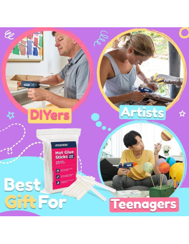 Barras de Pegamento Caliente Mini Gluerious 200 Pcs 10 cm
