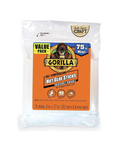 Palitos de Pegamento Caliente Gorilla Mini 75 Unidades 10.16 cm