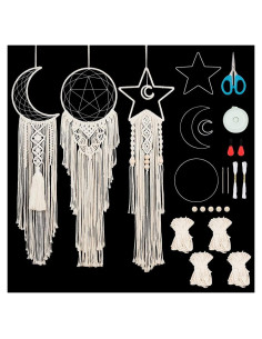 Kit de Macramé BEUNITONE Luna Estrella para Principiantes