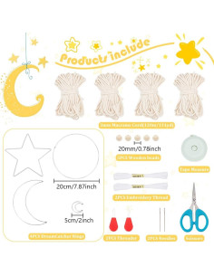 Kit de Macramé BEUNITONE Luna Estrella para Principiantes 2