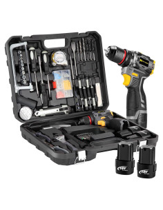 Juego de Herramientas JEXUGK 120 Pcs con Taladro Inalámbrico 18V