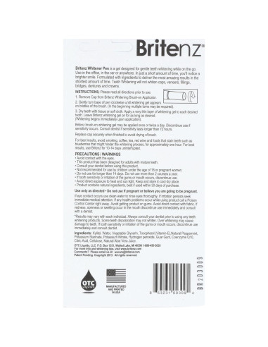 Bolígrafo Blanqueador de Dientes Britenz 1.42 g Menta