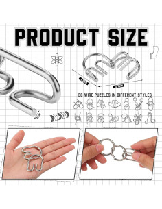 Rompecabezas de Metal Yilloog 36 Piezas para Adultos y Niños 2