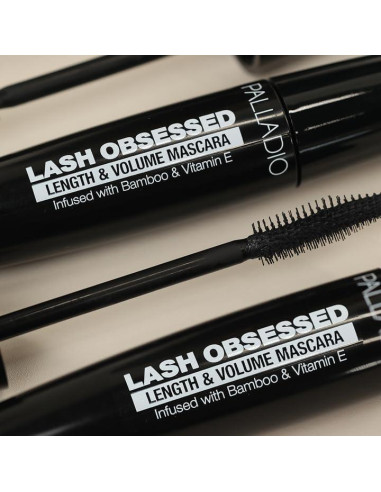 Máscara de Pestañas Palladio Lash Obsessed 12.7 cm - Negro