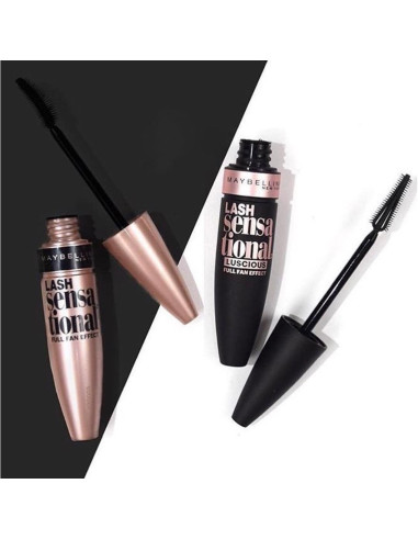 Máscara Lavable Maybelline Lash Sensational 9.46 ml Negro Marrón