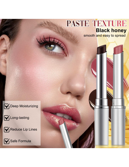 Bálsamo Labial Mukuns Black Honey 2 Unidades Hidratante Bálsamo Labial Mukuns Black Honey 2 Unidades Hidratante