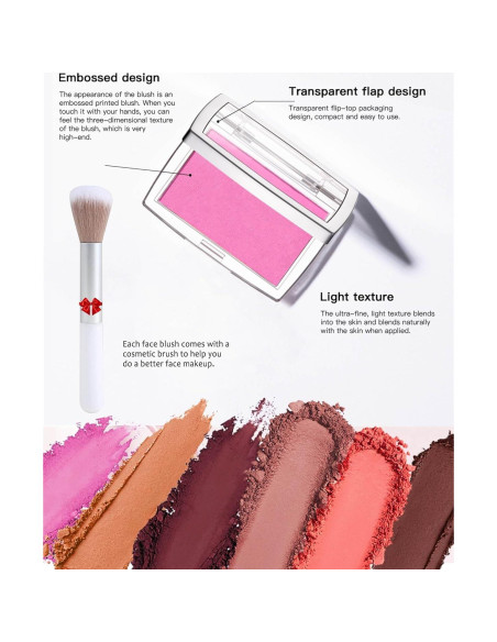 Paleta de Rubor en Polvo Mate Lestpola Rosa 4.5g Paleta de Rubor en Polvo Mate Lestpola Rosa 4.5g