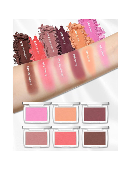 Paleta de Rubor en Polvo Mate Lestpola Rosa 4.5g Paleta de Rubor en Polvo Mate Lestpola Rosa 4.5g