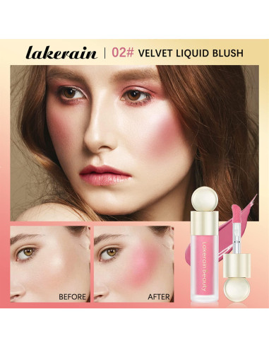 Rubor Líquido 2pcs YG LianKai Acabado Mate Natural 7.5ml