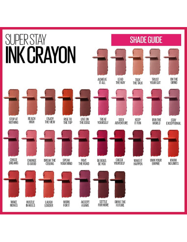 Labial Mate Crayon Maybelline SuperStay Ink 1.13g Expresa Tu Mente
