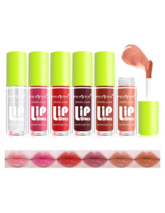 Juego de 6 Brillos Labiales ZAMANIYA Hidratantes y No Pegajosos