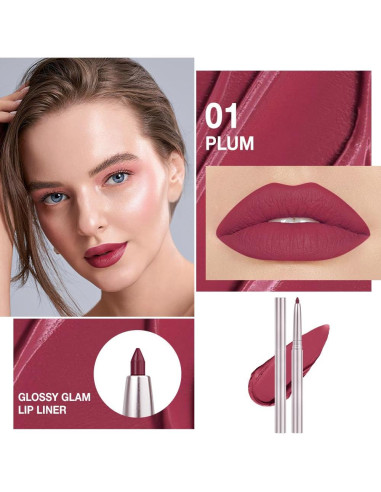 Delineador de Labios Retráctil FeiCuiYun Ciruela Mate 1 unidad