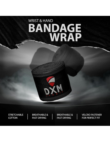 Vendajes de Mano DXM SPORTS 180" (457 cm) Kickboxing MMA