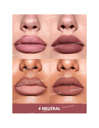 Lápiz de Labios SHEGLAM Crema Mate Alta Pigmentación Neutro