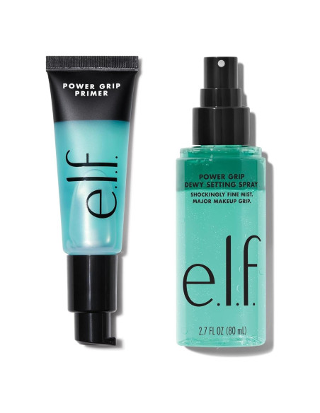 Dúo Primer y Rociador Power Grip e.l.f. - Hidratante Vegano