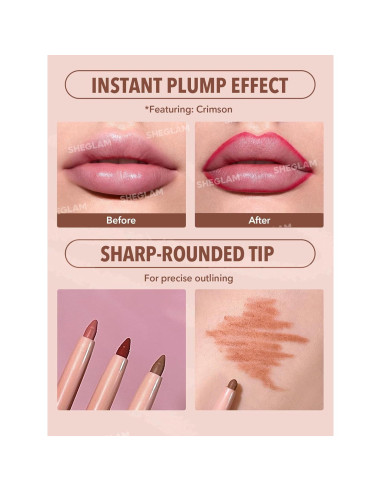 Lápiz de Labios SHEGLAM Crema Mate Alta Pigmentación Neutro
