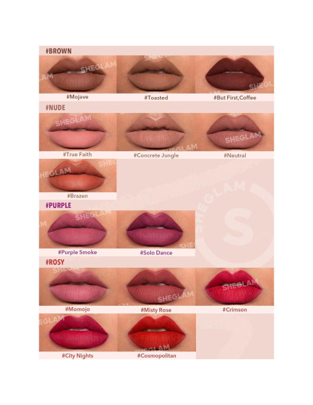 Lápiz de Labios SHEGLAM Crema Mate Alta Pigmentación Neutro