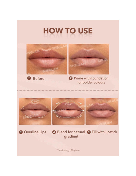 Lápiz de Labios SHEGLAM Crema Mate Alta Pigmentación Neutro