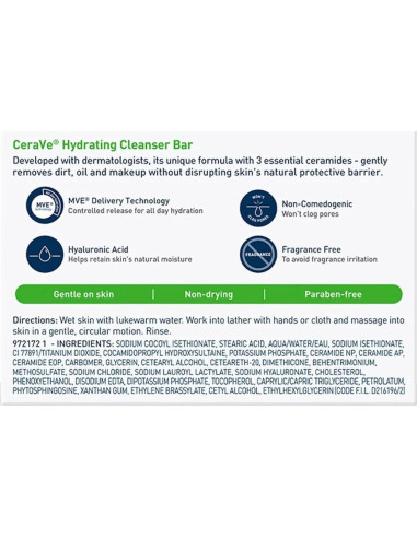 CeraVe Barra Limpiadora Hidratante 127 g - Paquete de 6