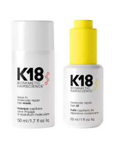 K18 Paquete de Reparación Capilar - Mascarilla 50ml y Aceite 30ml
