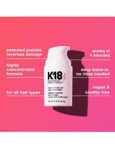K18 Mascarilla Capilar Reparadora 15ml y Aceite 30ml 2