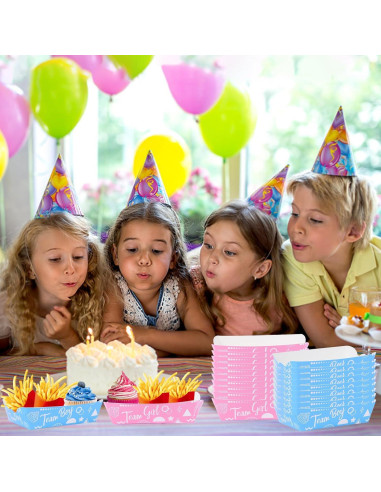 Bandejas de Papel Yunamudo 50 Piezas Revelación de Género