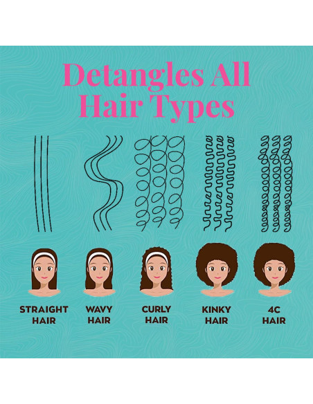 Cepillo Desenredante Rojo Felicia Leatherwood - Para Cabello Rizado y Liso