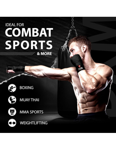 Vendajes de Mano DXM SPORTS 180" (457 cm) Kickboxing MMA